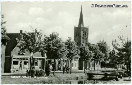 Nieuwe Niedorp, Dorpsstraat ansichtkaart: Nieuwe Niedorp, Dorpsstraat