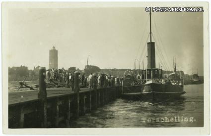 ansichtkaart: Terschelling West, Postboot Minister Kraus