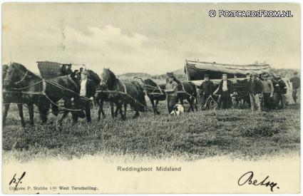 ansichtkaart: Terschelling Midsland, Reddingsboot