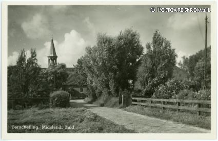 ansichtkaart: Terschelling Midsland, Zuid
