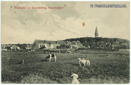 Terschelling Midsland, Noordzijde ansichtkaart: Terschelling Midsland, Noordzijde