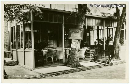 Terschelling Midsland, Hotel 'Het Wapen van Terschelling'. C. Swart ansichtkaart: Terschelling Midsland, Hotel 'Het Wapen van Terschelling'. C. Swart