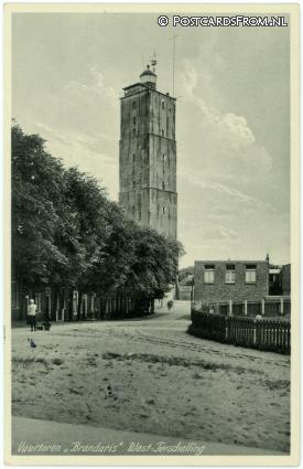 Terschelling West, Vuurtoren 'Brandaris' ansichtkaart: Terschelling West, Vuurtoren 'Brandaris'