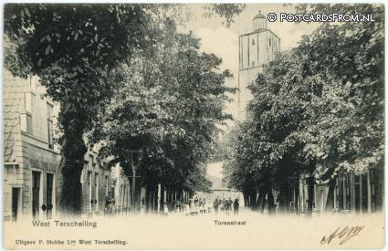 ansichtkaart: Terschelling West, Torenstraat