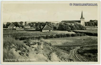 ansichtkaart: Terschelling Hoorn, Gezicht op