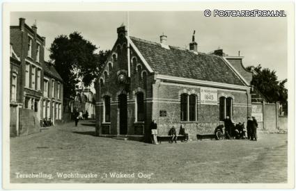 ansichtkaart: Terschelling West, Wachthuuske 't Wakend Oog