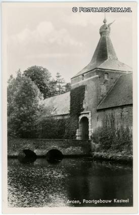 ansichtkaart: Arcen, Poortgebouw Kasteel