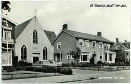 Buitenpost, Ger. Kerk ansichtkaart: Buitenpost, Ger. Kerk