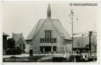 Bolsward, Geref. Kerk ansichtkaart: Bolsward, Geref. Kerk