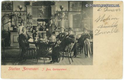 Zevenaar, Station. J. Bus Restaurateur ansichtkaart: Zevenaar, Station. J. Bus Restaurateur