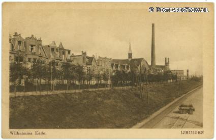 ansichtkaart: IJmuiden, Wilhelmina Kade