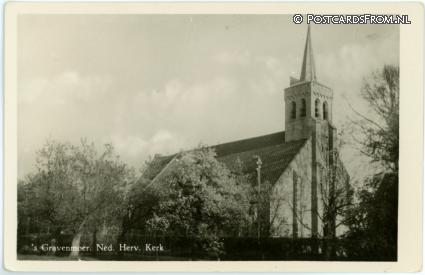 ansichtkaart: 's-Gravenmoer, Ned. Herv. Kerk