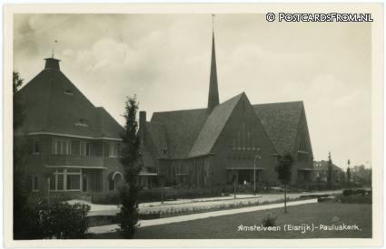 Amstelveen, Elsrijk. Pauluskerk ansichtkaart: Amstelveen, Elsrijk. Pauluskerk
