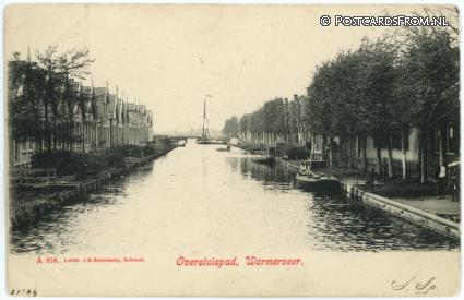 ansichtkaart: Wormerveer, Oversluispad