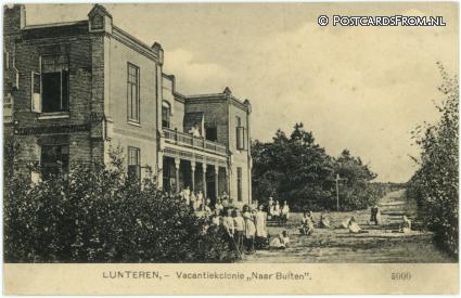 ansichtkaart: Lunteren, Vacantiekolonie 'Naar Buiten'