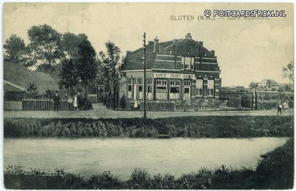 Sloten NH, Cafe Rustoord ansichtkaart: Sloten NH, Cafe Rustoord