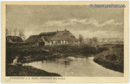 Ginneken, Landschap a.d. Mark ansichtkaart: Ginneken, Landschap a.d. Mark