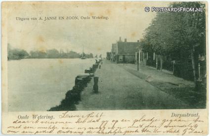 ansichtkaart: Oude Wetering, Dorpsstraat