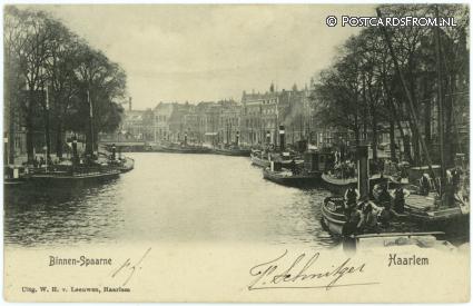ansichtkaart: Haarlem, Binnen-Spaarne