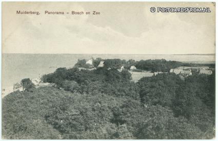 Muiderberg, Panorama - Bosch en Zee ansichtkaart: Muiderberg, Panorama - Bosch en Zee