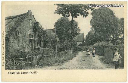 ansichtkaart: Laren NH, Groet uit