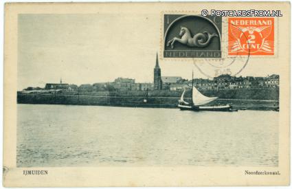 ansichtkaart: IJmuiden, Noordzeekanaal