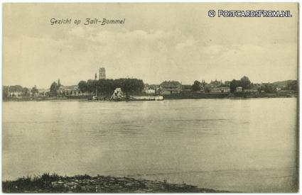 ansichtkaart: Zaltbommel, Gezicht op. Baggerschuit