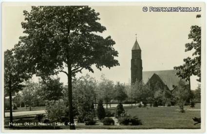 Huizen, Nieuwe Herv. Kerk ansichtkaart: Huizen, Nieuwe Herv. Kerk