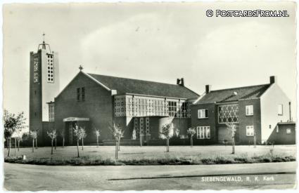 ansichtkaart: Siebengewald, R.K. Kerk
