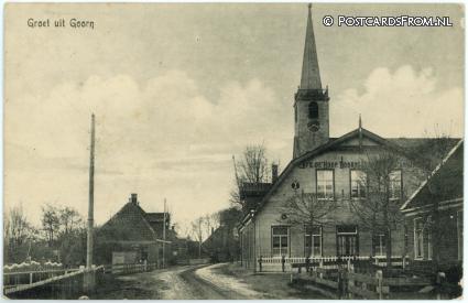 ansichtkaart: De Goorn, Groet uit. Cafe 'De Hoop'