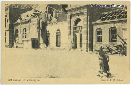 Vlissingen, Het station ansichtkaart: Vlissingen, Het station