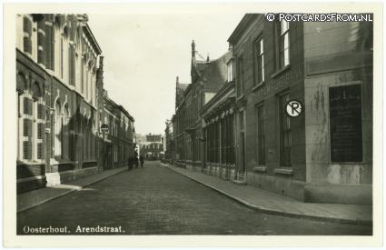 ansichtkaart: Oosterhout NB, Arendstraat. Amsterdamsche Bank