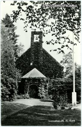 ansichtkaart: Enschede Lonneker, N.H. Kerk