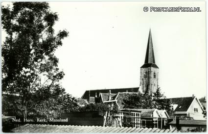 ansichtkaart: Maasland, Ned. Herv. Kerk