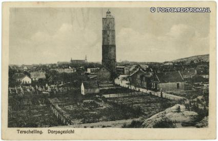 ansichtkaart: Terschelling, Dorpsgezicht