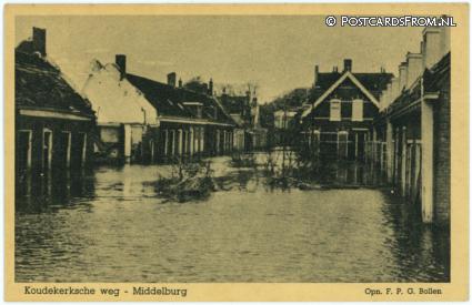 ansichtkaart: Middelburg, Koudekerksche weg