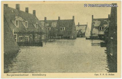 ansichtkaart: Middelburg, Burgerweidestraat