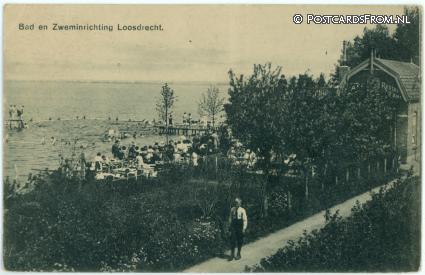 Loosdrecht, Bad en Zweminrichting ansichtkaart: Loosdrecht, Bad en Zweminrichting
