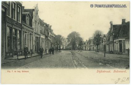 Bolsward, Dijkstraat ansichtkaart: Bolsward, Dijkstraat