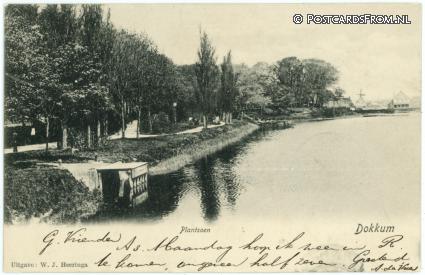 Dokkum, Plantsoen ansichtkaart: Dokkum, Plantsoen