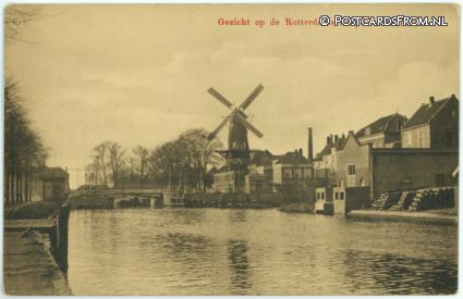Delft, Gezicht op Rotterdamsche poort ansichtkaart: Delft, Gezicht op Rotterdamsche poort