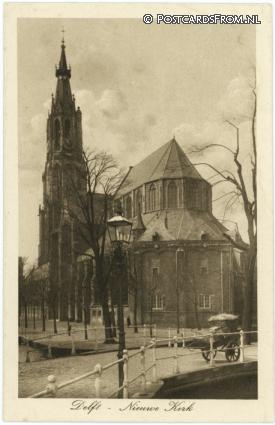 ansichtkaart: Delft, Nieuwe Kerk