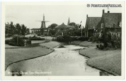 ansichtkaart: Winsum GN, Christ. Landbouwschool