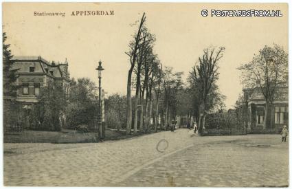 Appingedam, Stationsweg ansichtkaart: Appingedam, Stationsweg