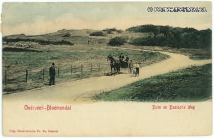 ansichtkaart: Overveen, Bloemendal. Duin en Daalsche Weg