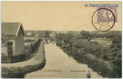 ansichtkaart: Overveen, Brouwersvaart