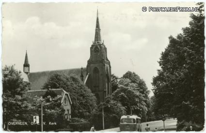 ansichtkaart: Overveen, O.L.V. Kerk