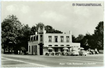 ansichtkaart: Rijen, Cafe Restaurant 't Hoekske