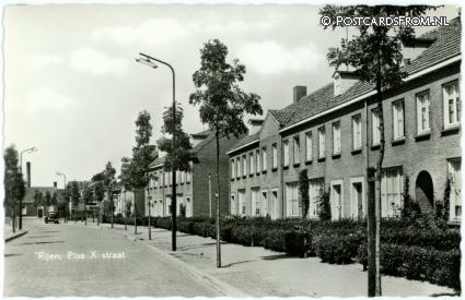 ansichtkaart: Rijen, Pius X straat