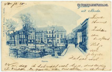 ansichtkaart: Breda, Haven en Tolbrug